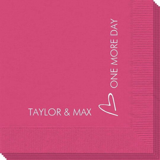 Corner Text with Mon Cherie Heart Design Napkins