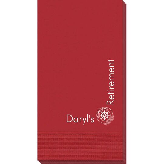 Corner Text with Welcome Aboard Design Guest Towels