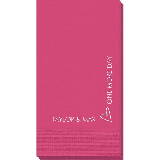 Corner Text with Mon Cherie Heart Design Guest Towels