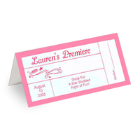 You Design It Ticket Style Personalized Placecards