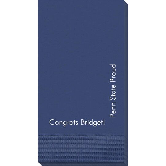 Corner Text Guest Towels