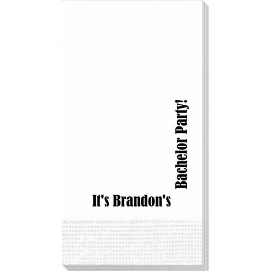 Corner Text Guest Towels