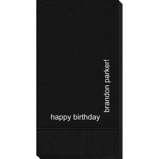 Corner Text Guest Towels