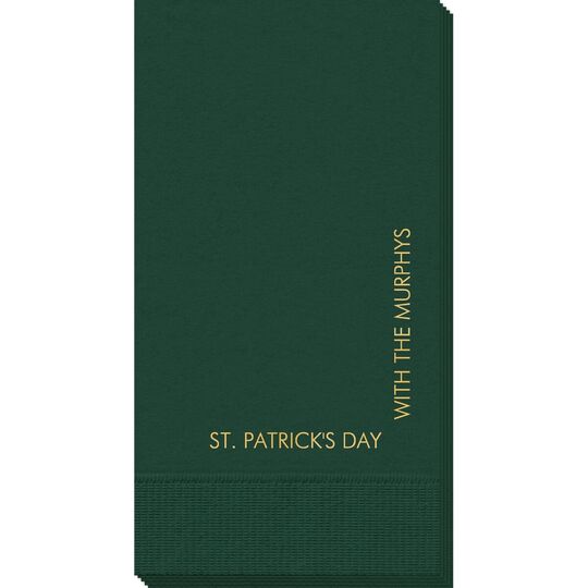 Corner Text Guest Towels