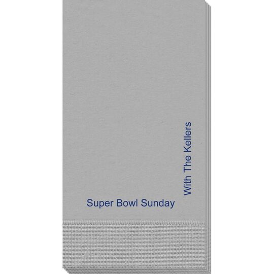 Corner Text Guest Towels