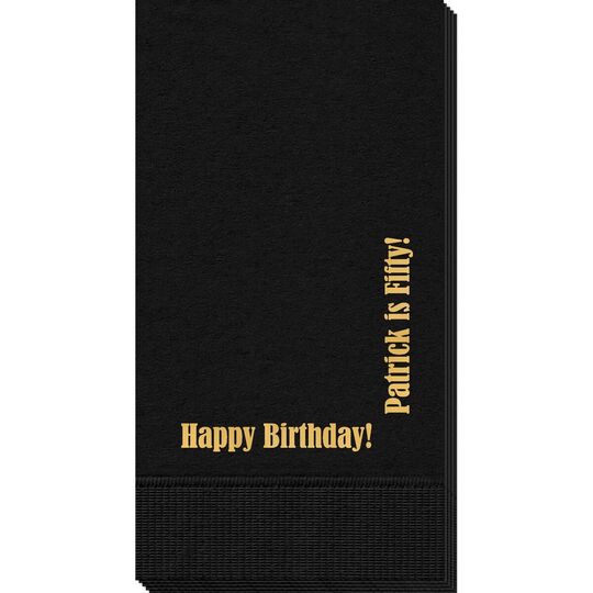 Corner Text Guest Towels