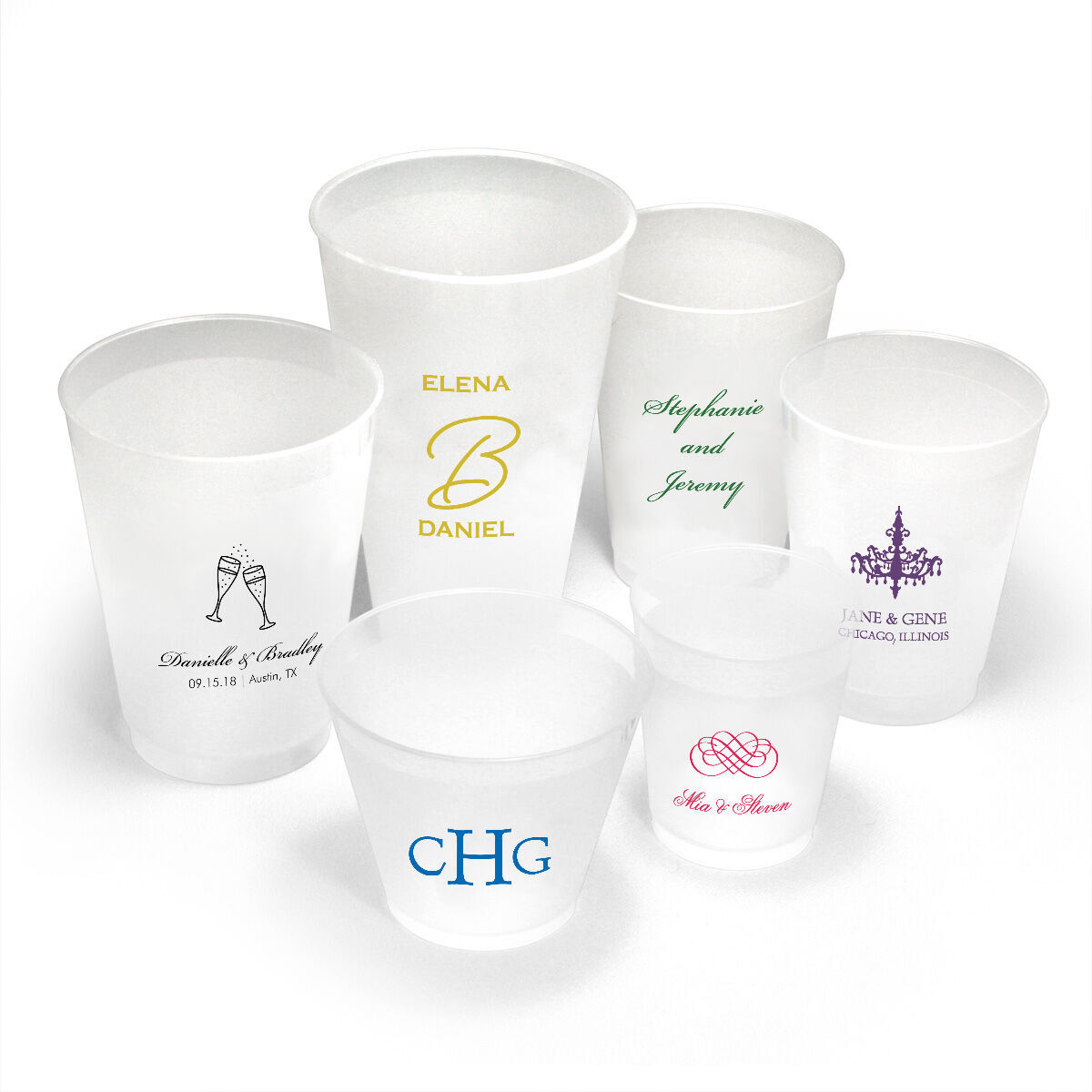 Custom bridal cups offers