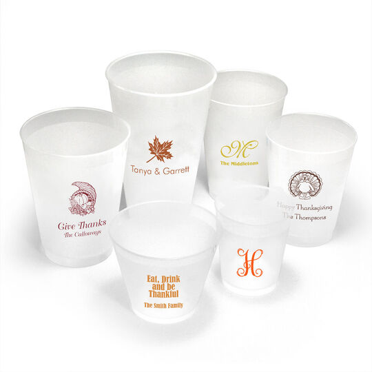 Personalized Open Text Frosted Plastic Cups - 50 Pc.