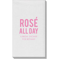 Big Word Rosé All Day Linen Like Guest Towels