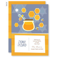 Sweet Honey Bees Jewish New Year Cards