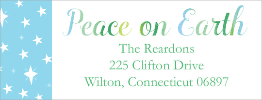 Peace On Earth Return Address Labels