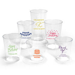 Design Your Own Birthday Clear Plastic Cups