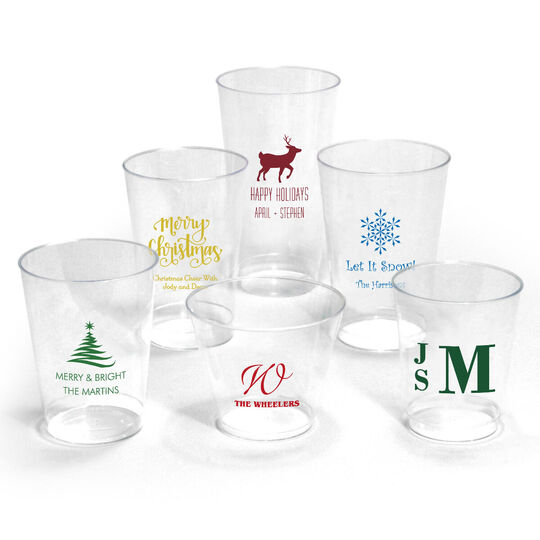 Personalized Open Text Frosted Plastic Cups - 50 Pc.