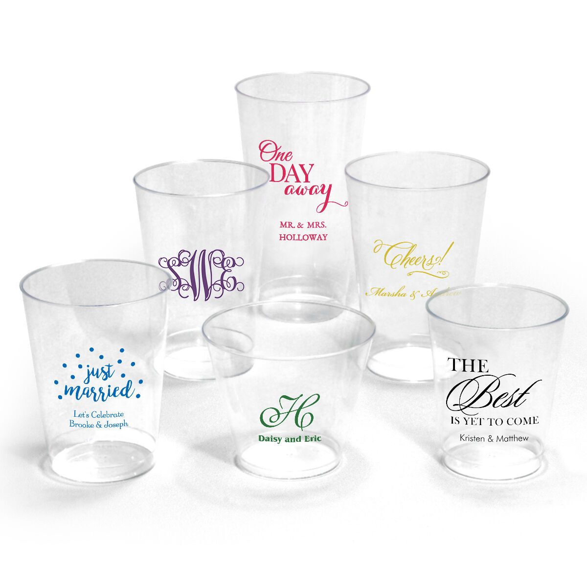 Disposable plastic cups for hot sale wedding