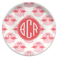 Flamingos Melamine Plate