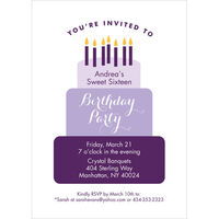 Tiered Cake Birthday Invitations