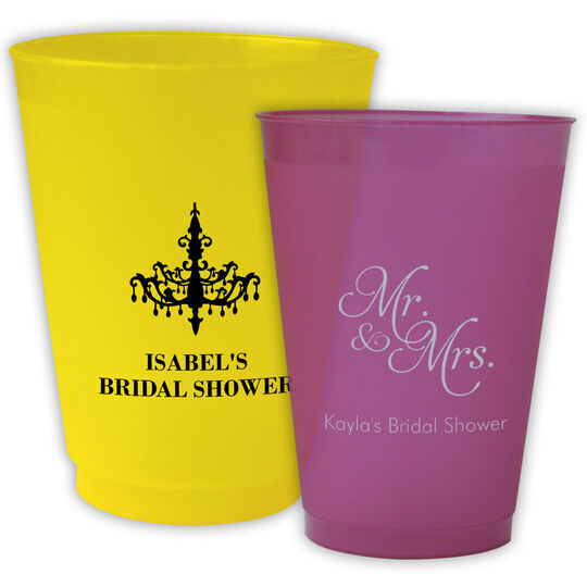 Design Your Own Bridal Shower Colored Shatterproof Cups
