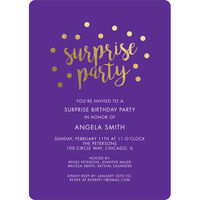 Colorful Surprise Party Confetti Dot Invitations