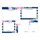 Navy Vintage Flower Post-it® Ensemble Image 2 of 2