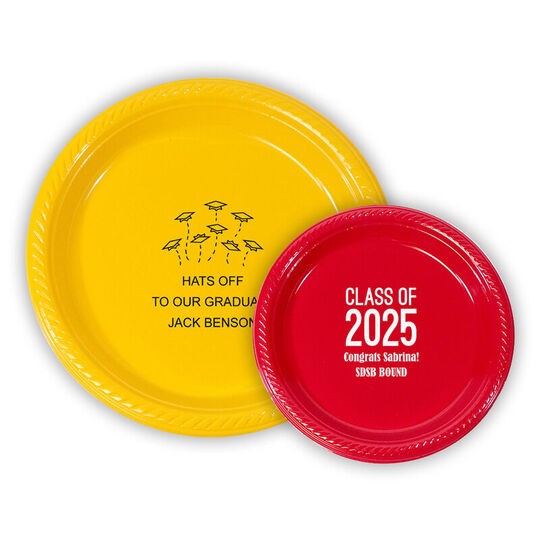 Design Your Own Graduation Plastic Plates