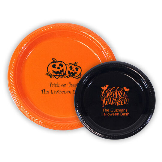 Design Your Own Halloween Plastic Plates