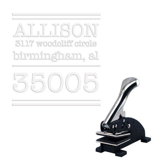 Big Zip Name Address Embosser