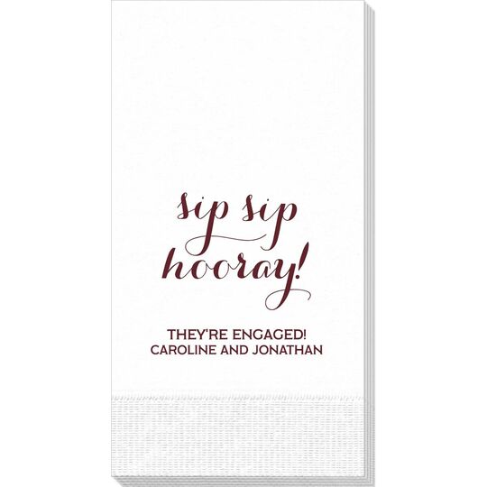 Elegant Sip Sip Hooray Guest Towels