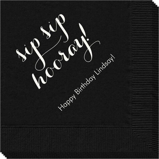 Elegant Sip Sip Hooray Napkins