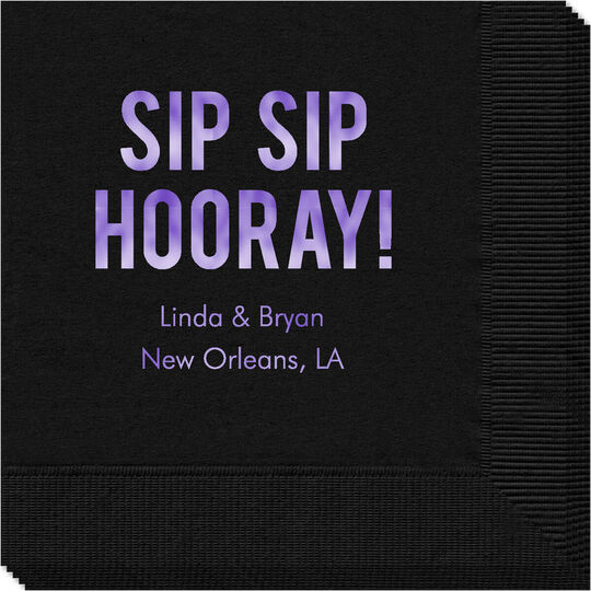 Bold Sip Sip Hooray Napkins