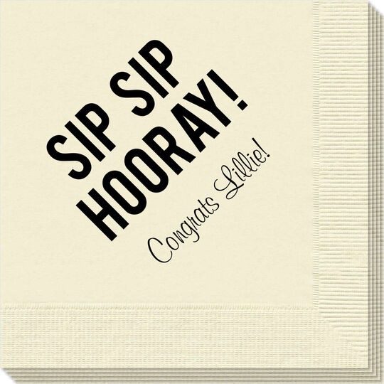 Bold Sip Sip Hooray Napkins