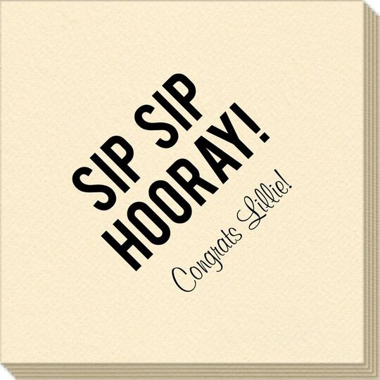 Bold Sip Sip Hooray Linen Like Napkins