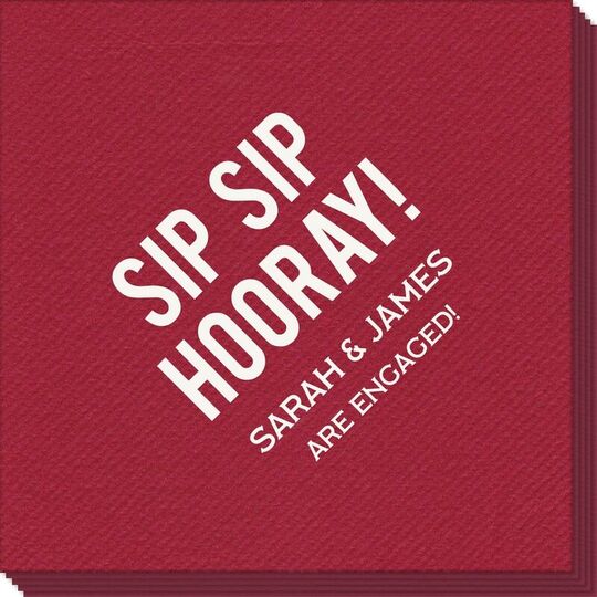Bold Sip Sip Hooray Linen Like Napkins