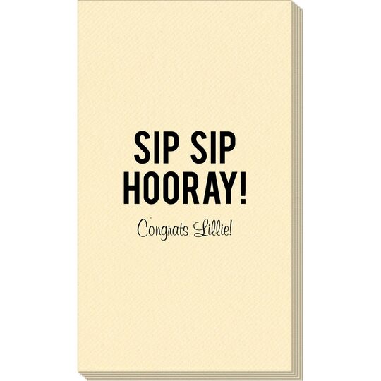 Bold Sip Sip Hooray Linen Like Guest Towels