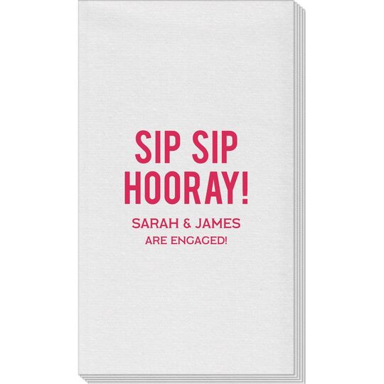 Bold Sip Sip Hooray Linen Like Guest Towels