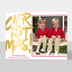 Christmas Gold Foil Flat Holiday Photo Cards Image 1 of 3