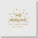 Confetti Dot Just Married Linen Like Napkins Image 1 of 2