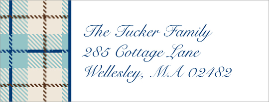 Wallace Plaid Return Address Labels