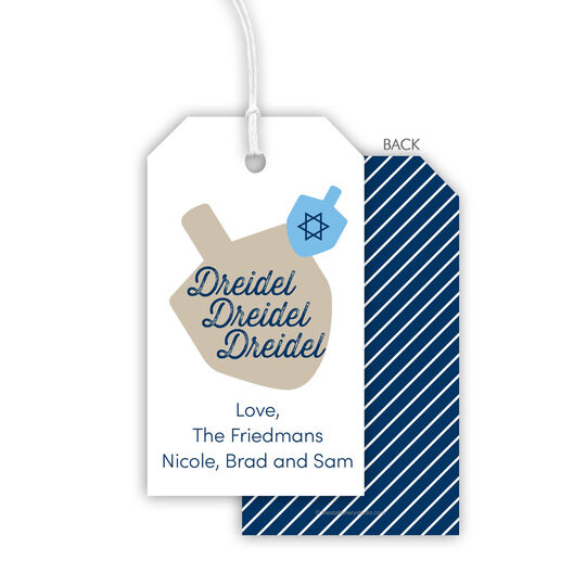 Dreidel Hanging Gift Tags