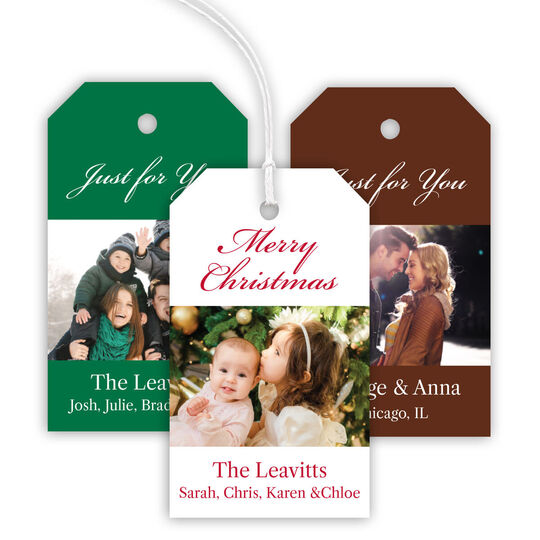 Your Greeting Photo Hanging Gift Tags
