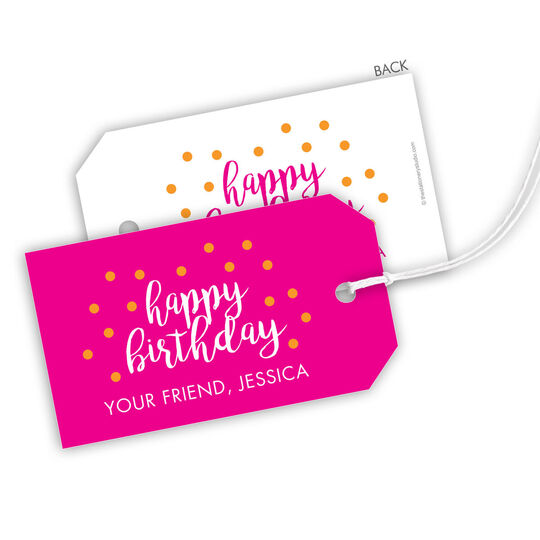 Birthday Confetti Hanging Gift Tags