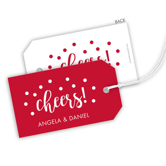 Cheers Confetti Hanging Gift Tags