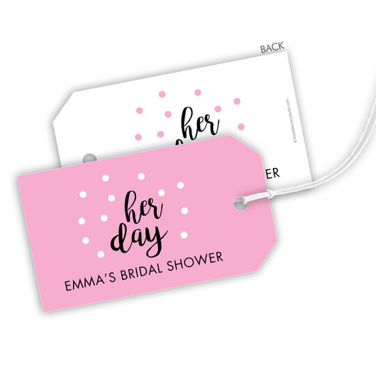 Her Day Confetti Hanging Gift Tags
