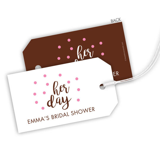 Her Day Confetti Hanging Gift Tags