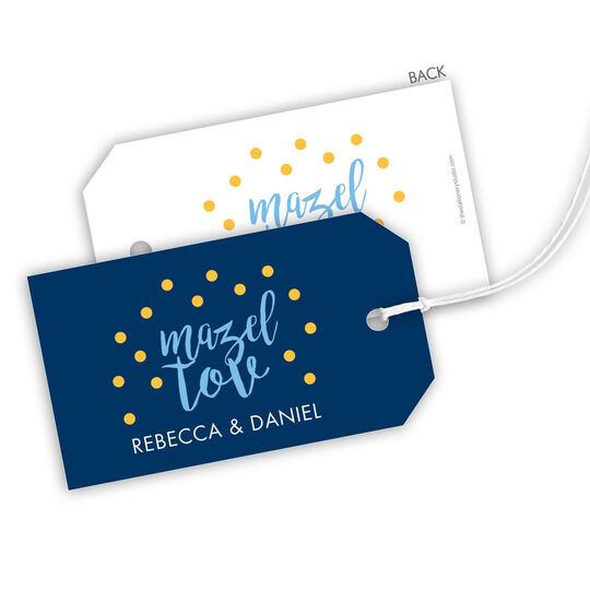 Mazel Tov Confetti Hanging Gift Tags