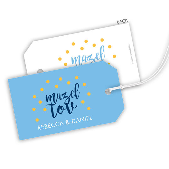 Mazel Tov Confetti Hanging Gift Tags