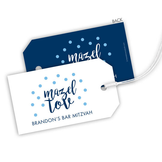 Mazel Tov Confetti Hanging Gift Tags