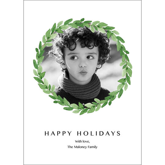 Holiday Wreath Photo Cards