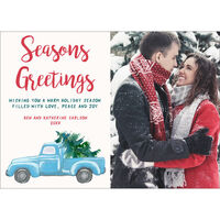 Seasons Greetings Truck Holiday Photo Cards