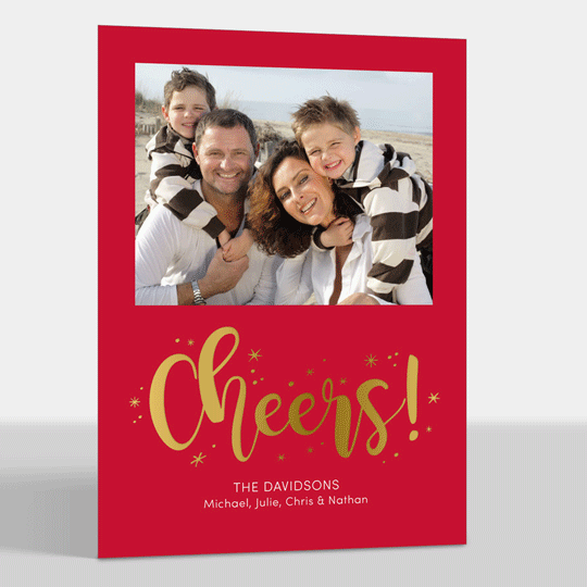 Foil Cheers! Holiday Photo Cards