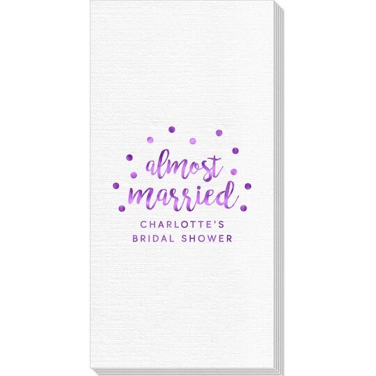 Confetti Dots Almost Married Deville Guest Towels
